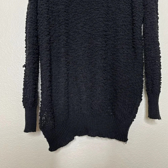 Young Fabulous & Broke Size S M Pullover Textured Popcorn Black Hoodie Sweater - Picture 12 of 13